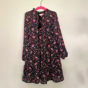 Gianni Bini Girls Colorful Floral Dress - Black and Pink